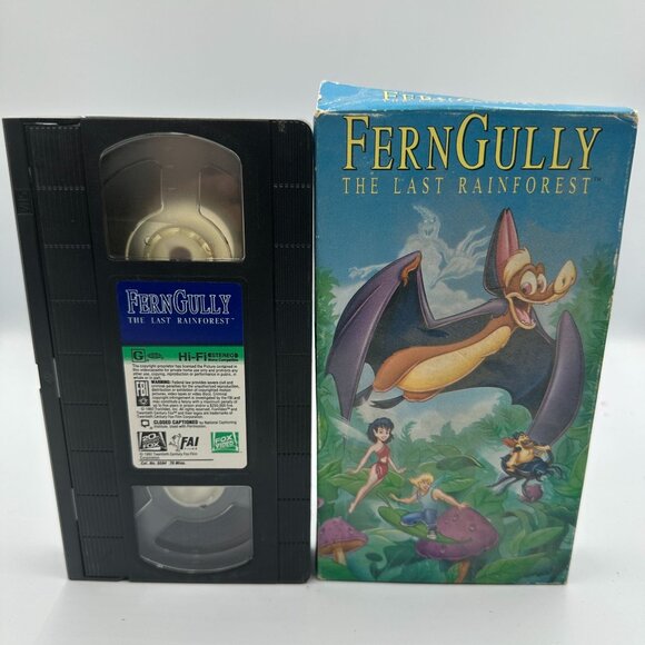 Ferngully The Last Rainforest VHS 1992 Clamshell Hi-Fi Stereo Animated Classic - Picture 3 of 3